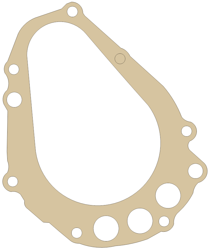 Suzuki Gasket gasket outline, OEM 11491-24F01, A material
