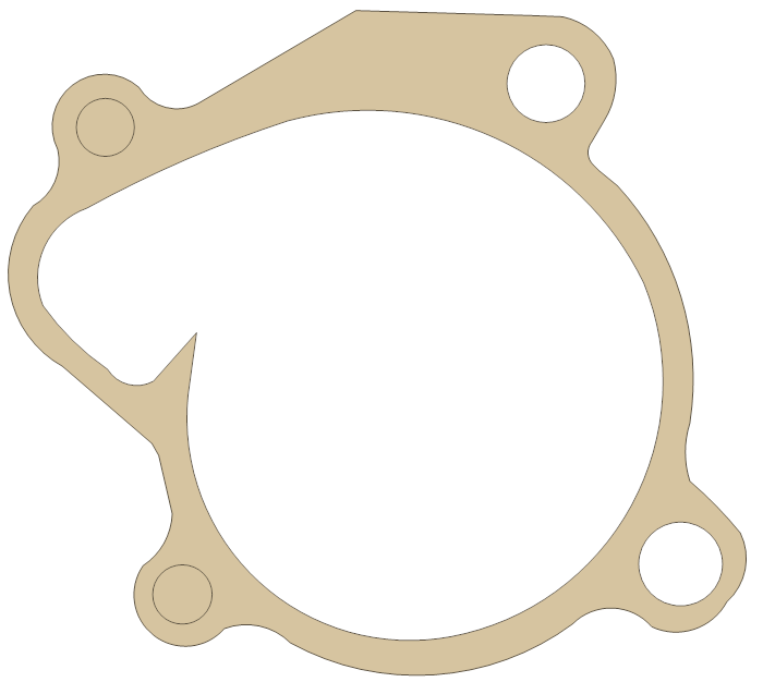 Suzuki 17431-14111 gasket outline, OEM 17431-14111, A material