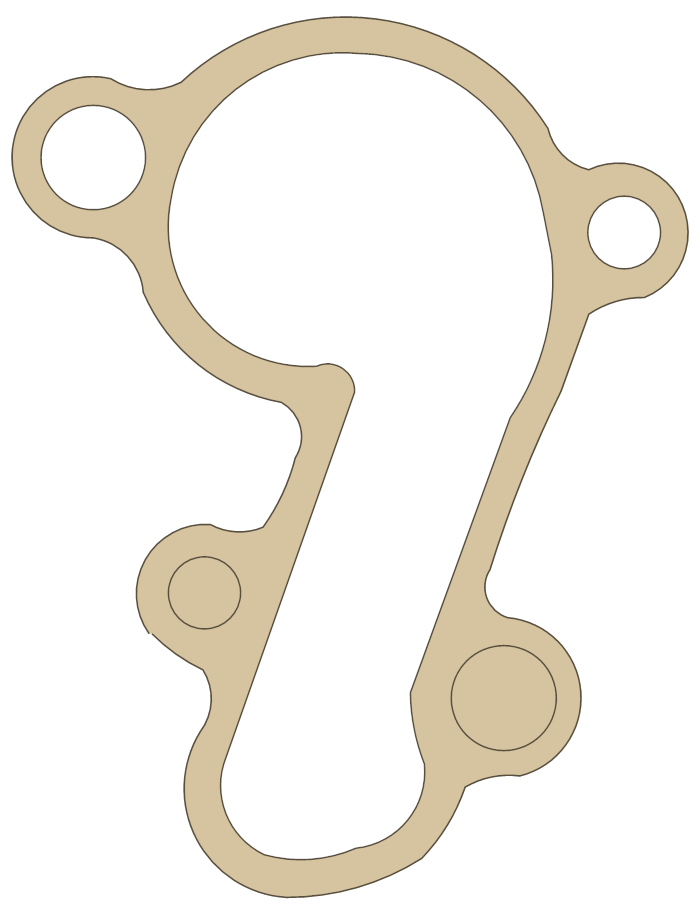 Suzuki RM85 Water Pump Case gasket outline