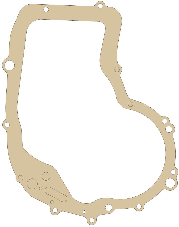 Suzuki LTF4WD Clutch Cover gasket outline