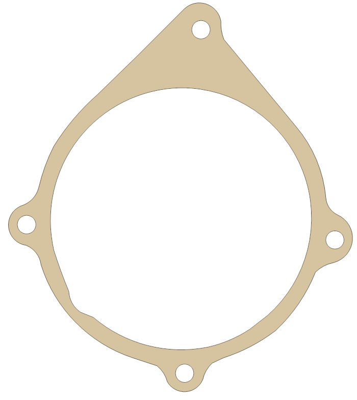 Suzuki Recoil Starter gasket outline, OEM 18299-04411, A material