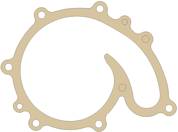 Suzuki 17431-31002 gasket outline, OEM 17431-31002, B material