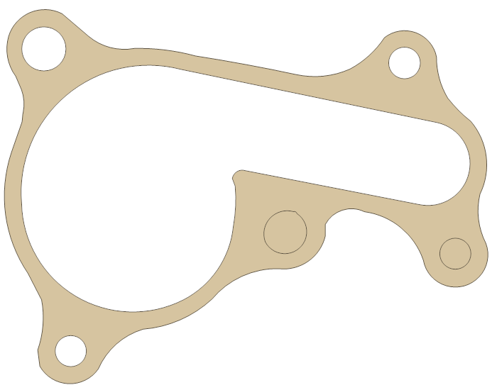Suzuki RMX250 Water Pump Case gasket outline