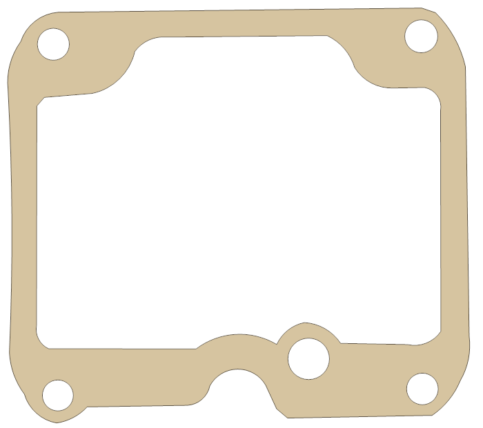 Suzuki RM80 Float Chamber gasket outline