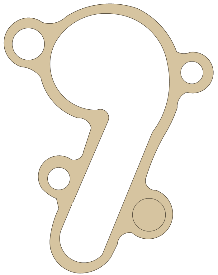 Suzuki RM80 Water Pump Case gasket outline