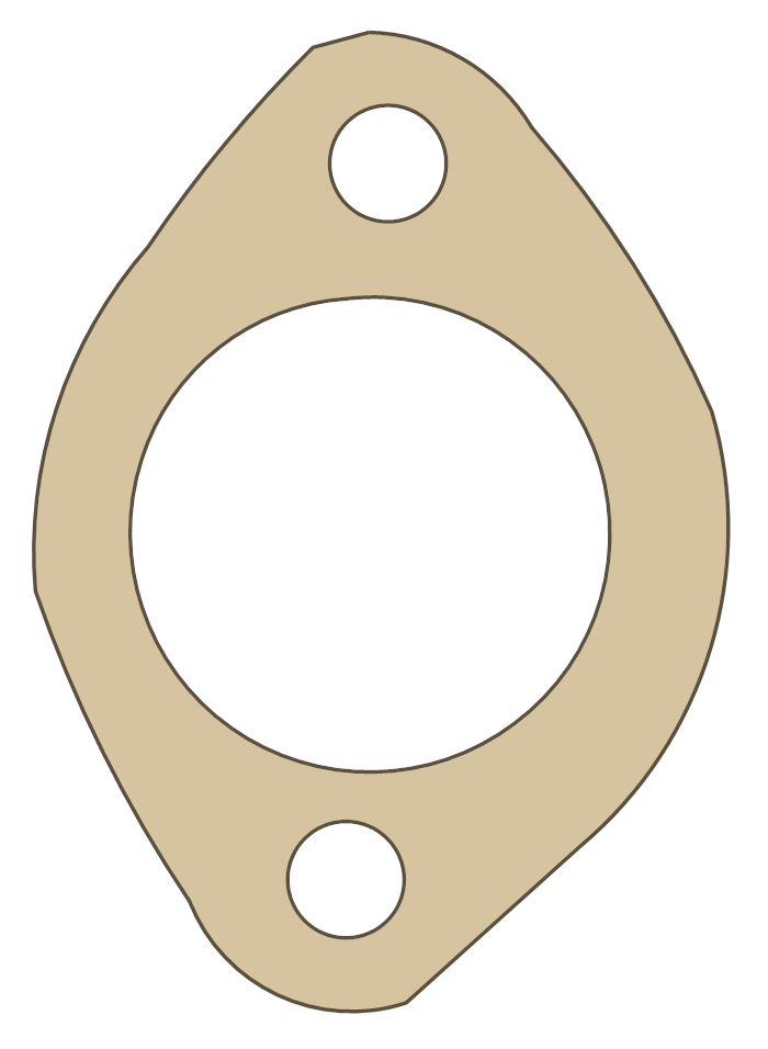 Suzuki JR50 Oil Pump gasket outline
