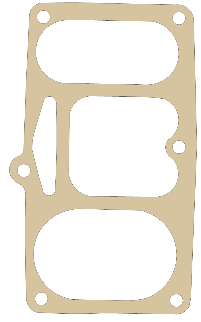 Suzuki Cylinder Cover No.1 gasket outline, OEM 11233-37E00, A material