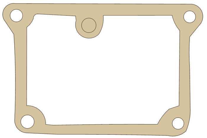 Suzuki RM50 Float Chamber gasket outline