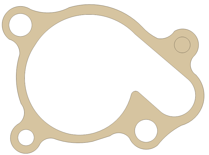 Suzuki Pump Case gasket outline, OEM 17431-28C10, A material