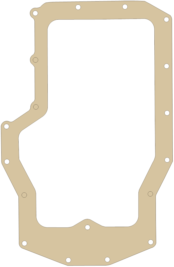 Suzuki GSX750E Oil Pan gasket outline