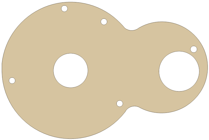 Suzuki Magneto Inspection Cover gasket outline, OEM 11491-30000, A material