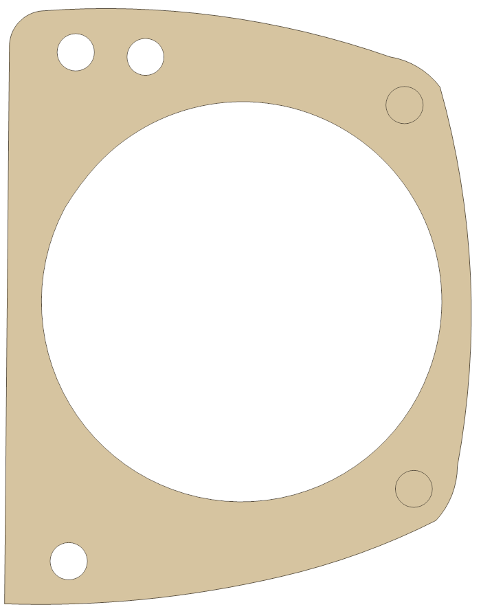 Suzuki 11495-24501 gasket outline, OEM 11495-24501, A material
