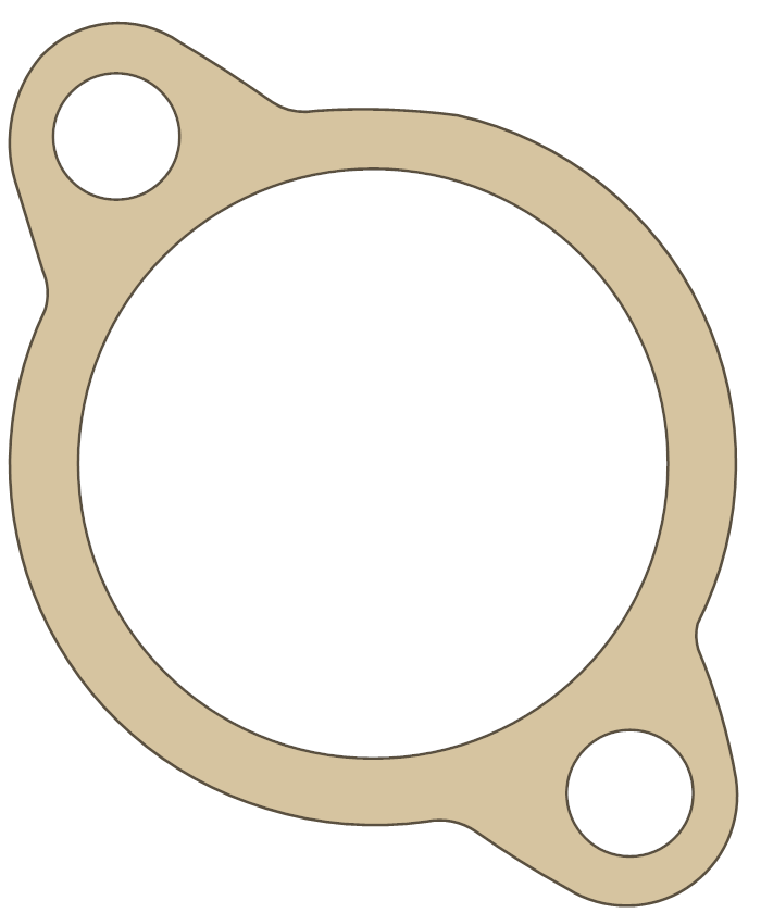 Suzuki RE5 Housing gasket outline