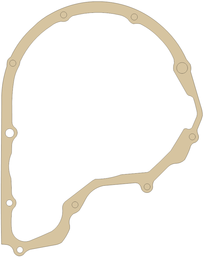 Suzuki 11483-38A00 gasket outline, OEM 11483-38A00, A material