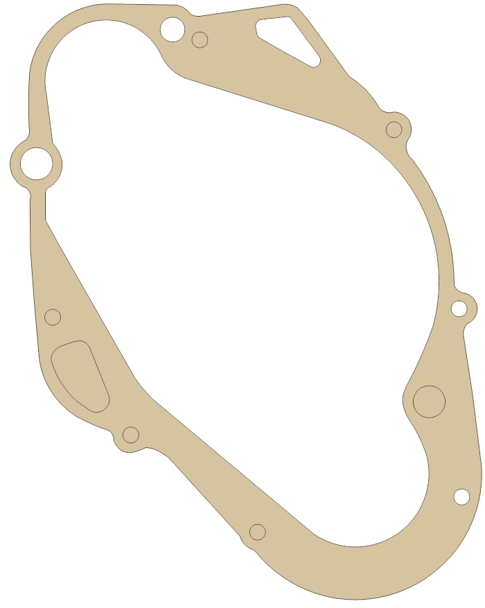 Suzuki TS185 Clutch Cover gasket outline