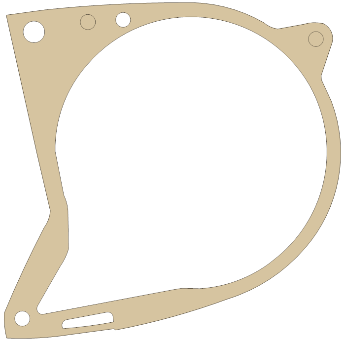 Suzuki 11483-05000 gasket outline, OEM 11483-05000, A material