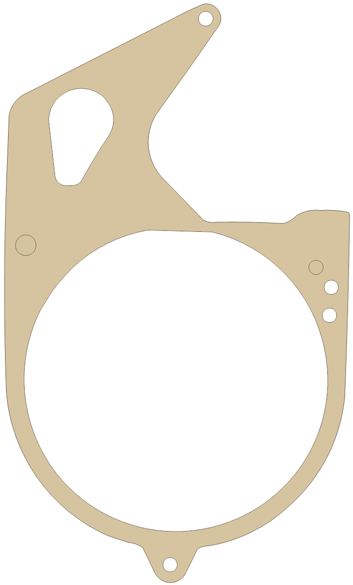 Suzuki TC120 Gasket gasket outline