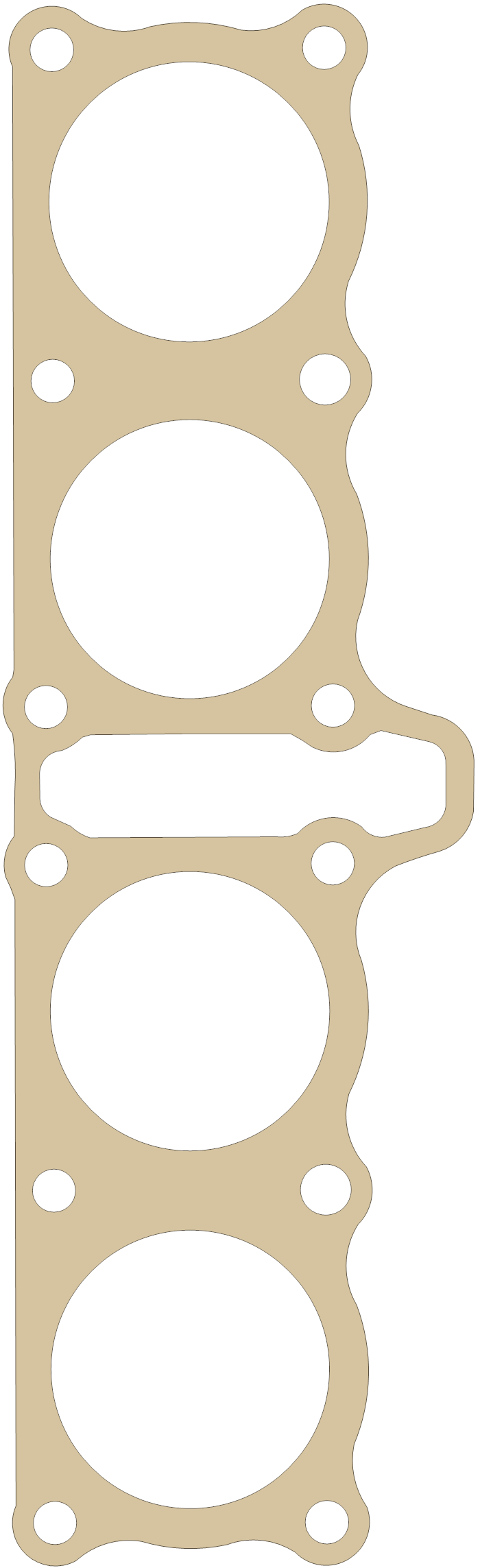 Suzuki GS750ES Cylinder gasket outline