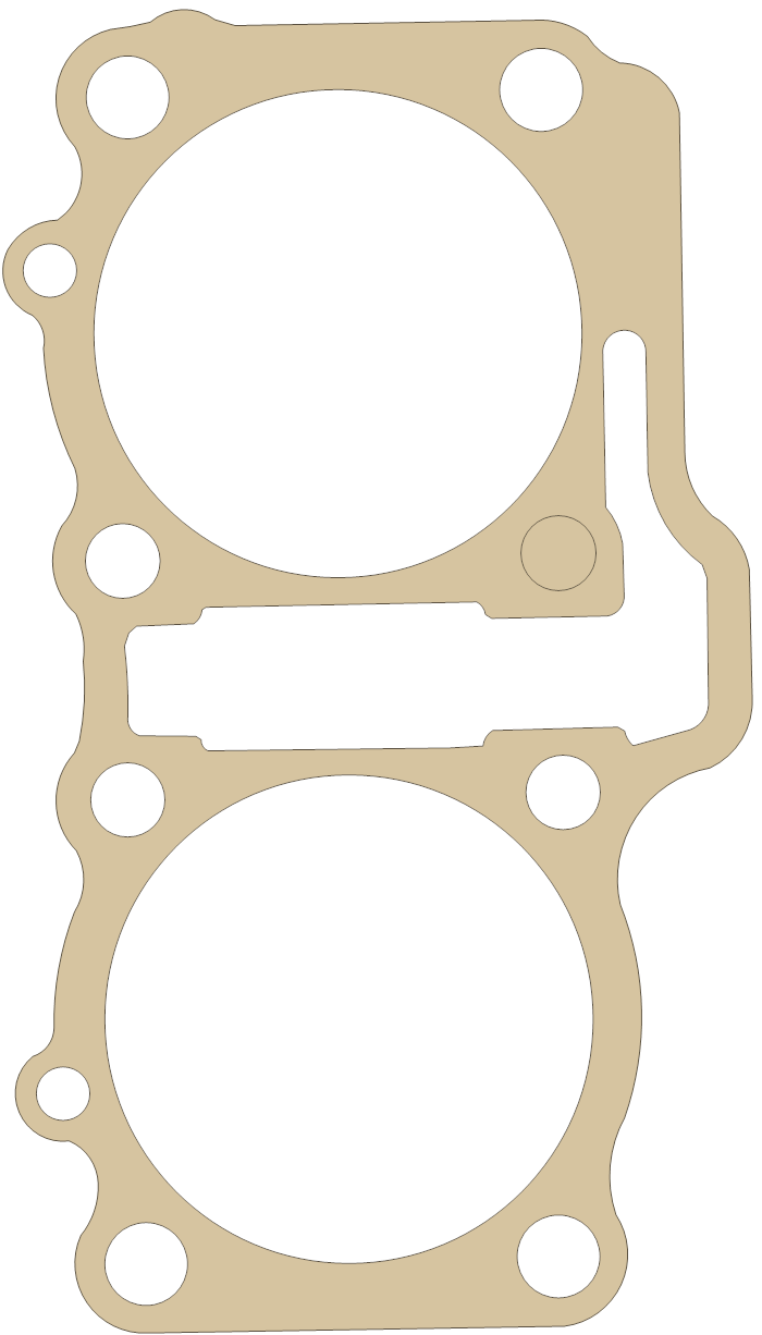Suzuki GR650 Cylinder gasket outline
