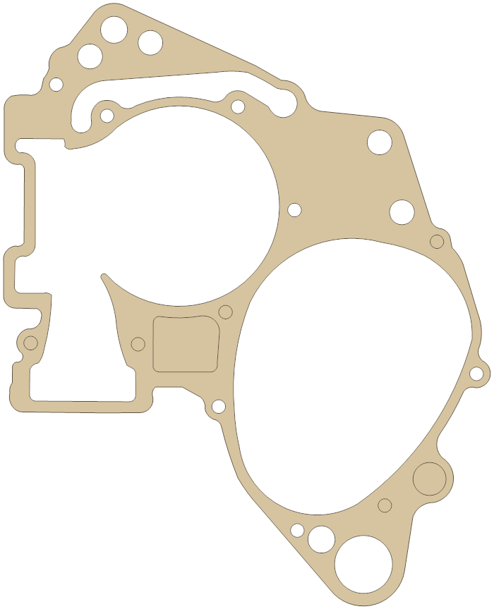 Suzuki Crankcase gasket outline, OEM 11481-36F00, A material
