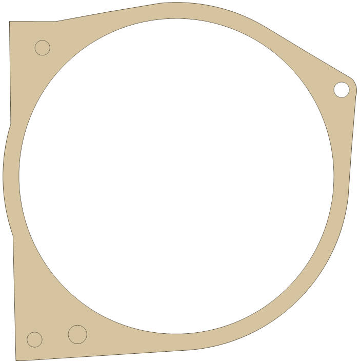 Suzuki Gasket gasket outline, OEM 11355-16401, A material