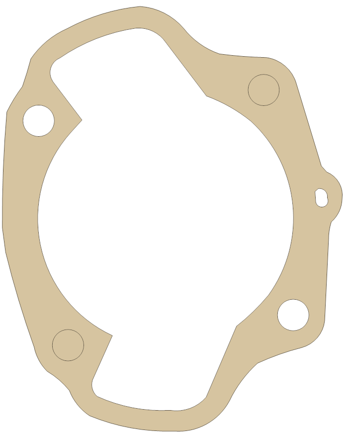 Suzuki TS185 Cylinder gasket outline
