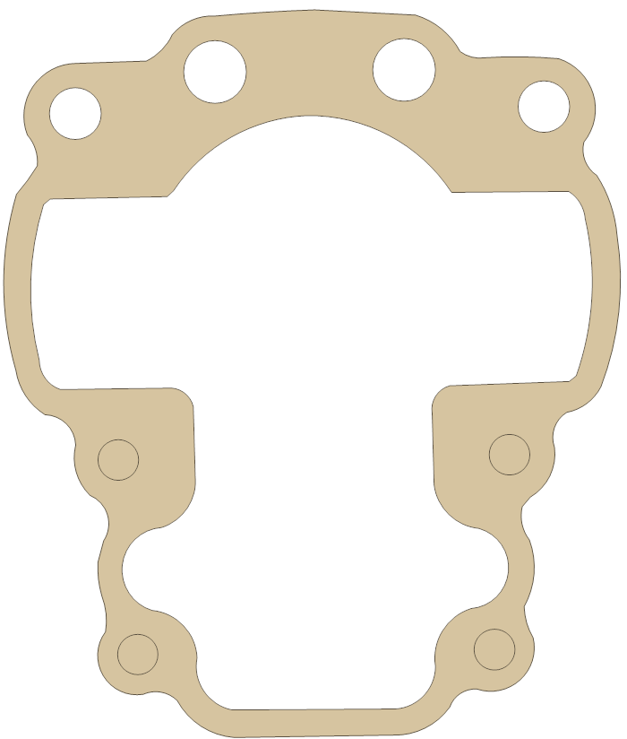Suzuki 11241-20900 gasket outline, OEM 11241-20900, A material
