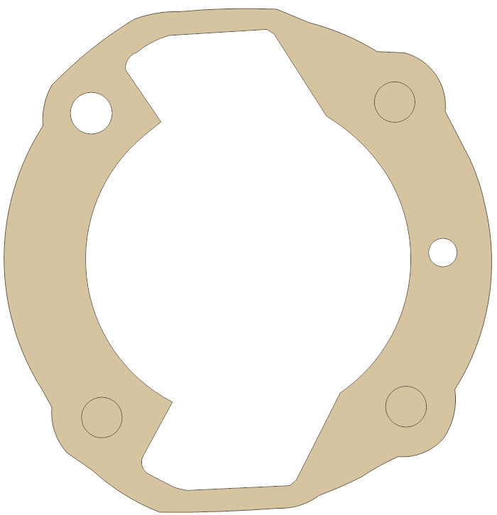 Suzuki GT250 Cylinder gasket outline