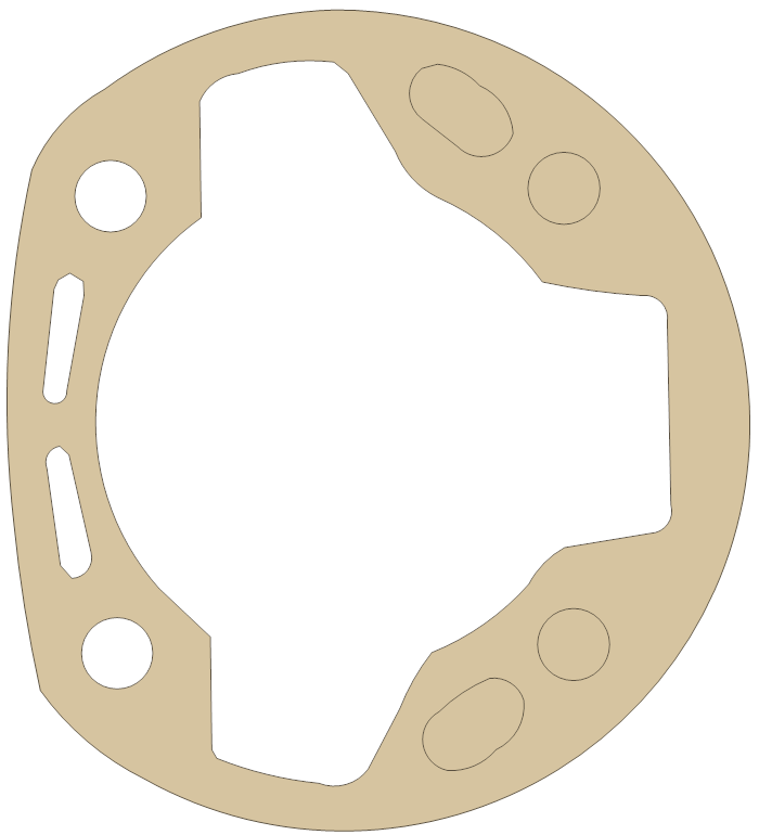 Suzuki Cylinder gasket outline, OEM 11241-12000, A material