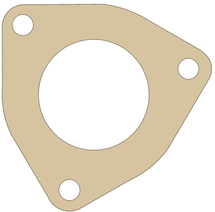 Suzuki RM100 Exhaust Flange gasket outline