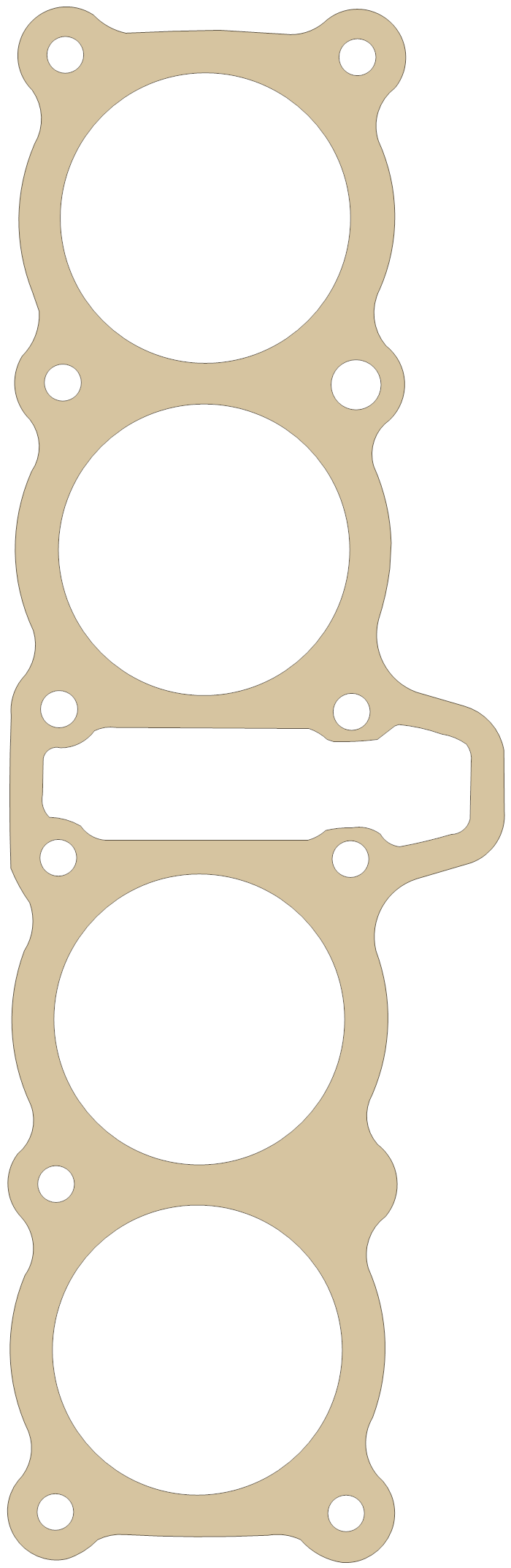 Suzuki GSX550L Cylinder gasket outline