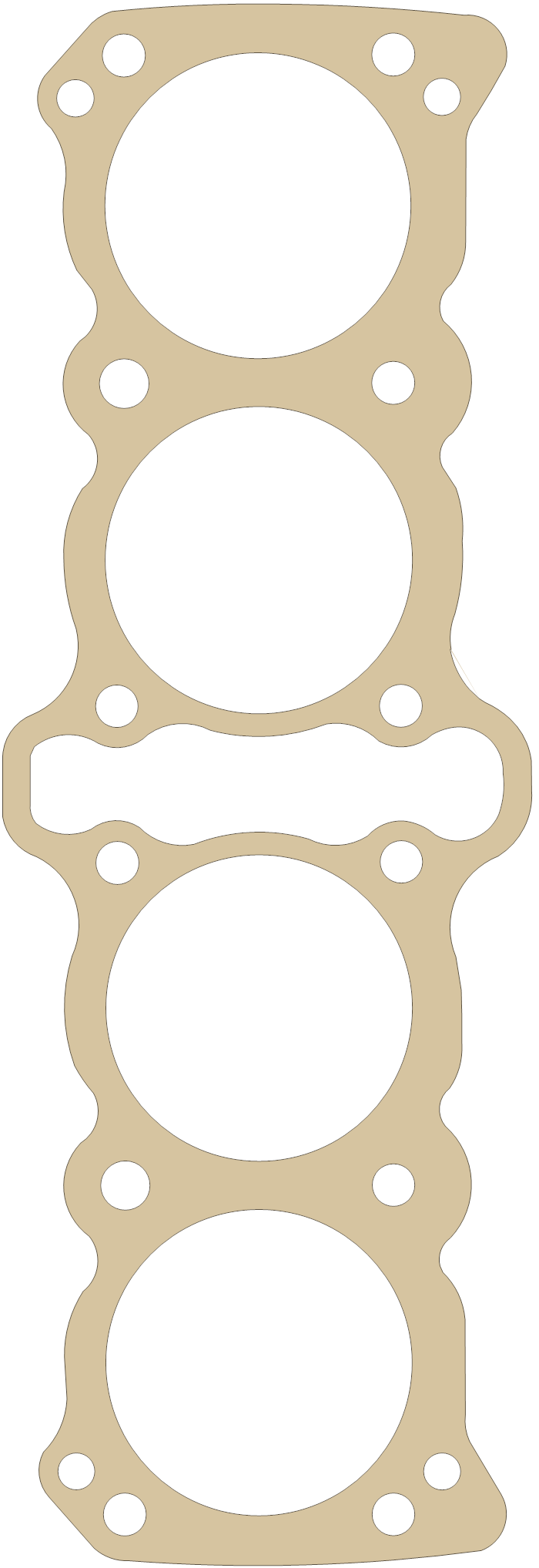 Suzuki Cylinder Head gasket outline, OEM 11241-00A02, A material