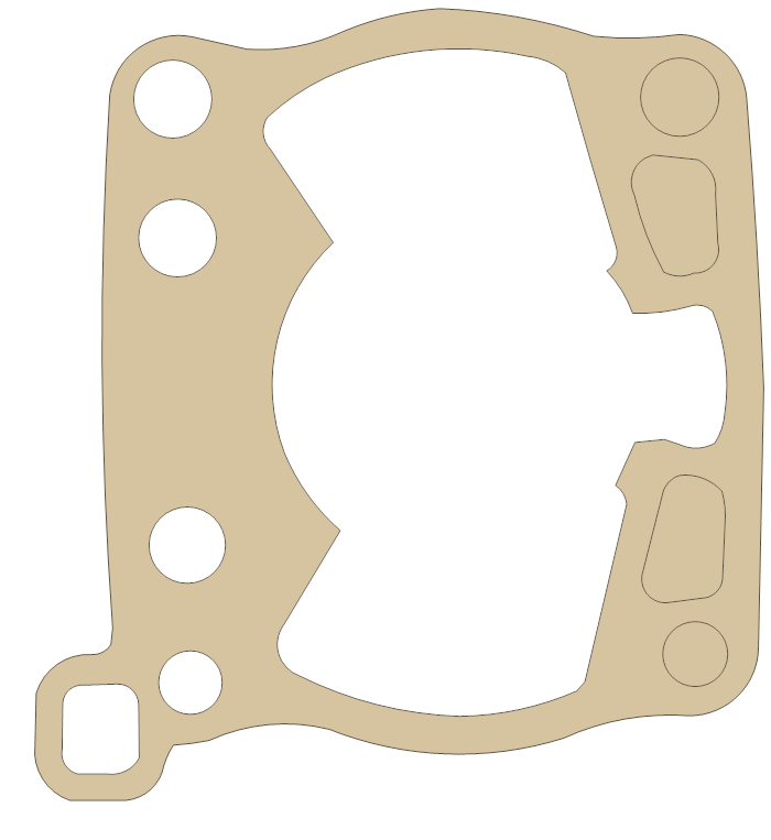 Suzuki Cylinder Base gasket outline, OEM 11241-03B00, A material