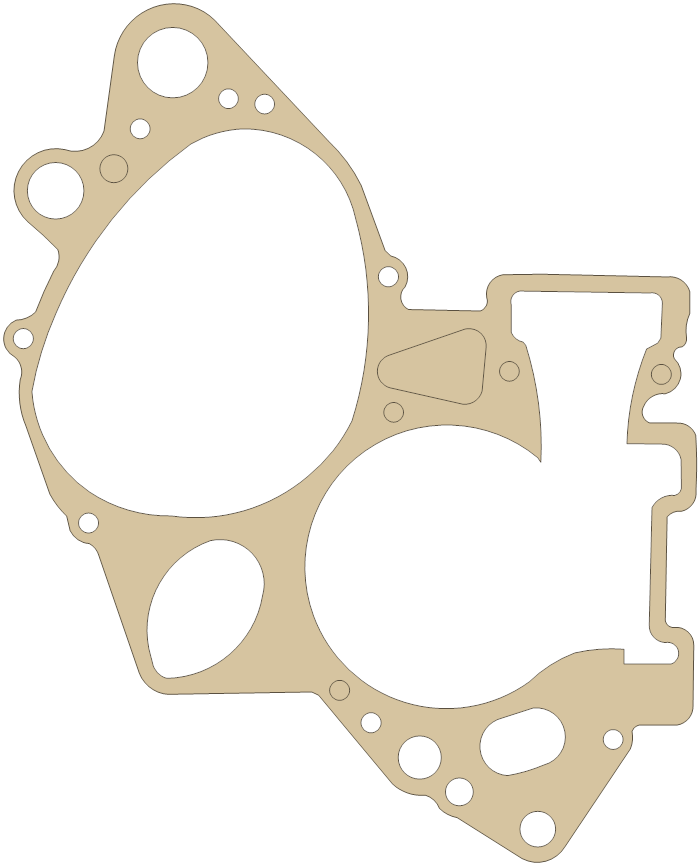Suzuki Crankcase gasket outline, OEM 11481-43D00, A material