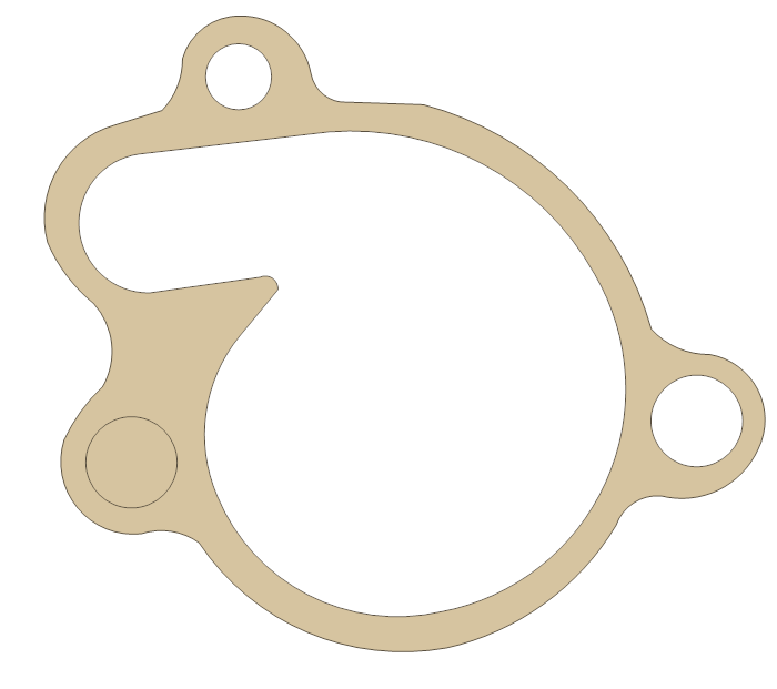 Suzuki Water Pump gasket outline, OEM 17431-43D00, A material