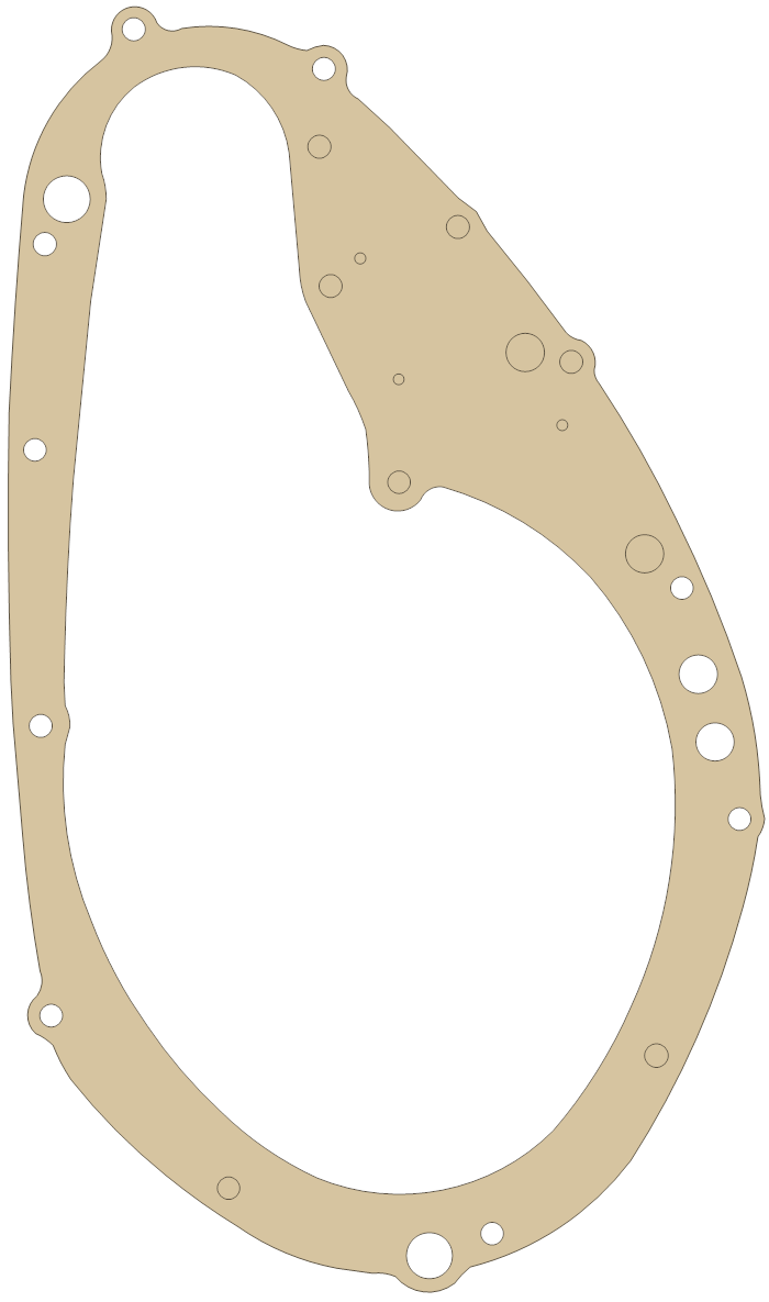 Suzuki GS300L Clutch Cover gasket outline