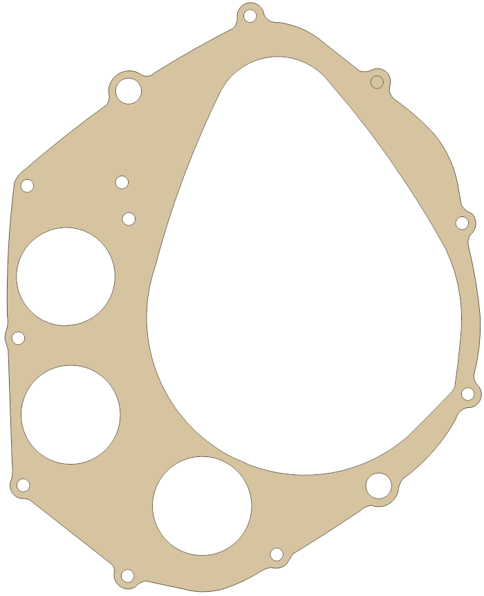 Suzuki GN400L Clutch Cover gasket outline