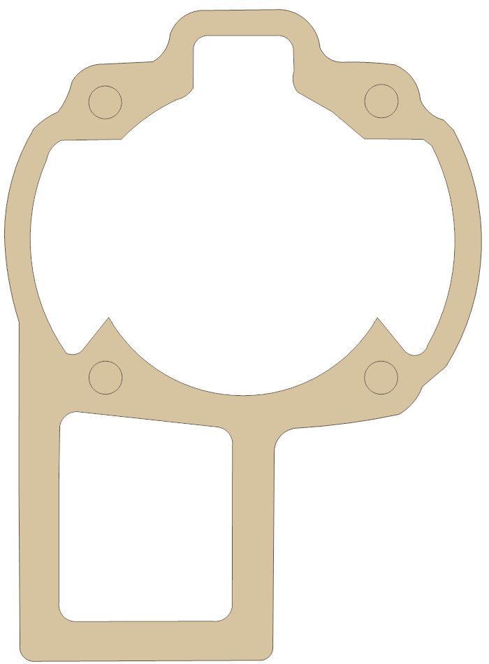 Suzuki LTV Cylinder Base gasket outline