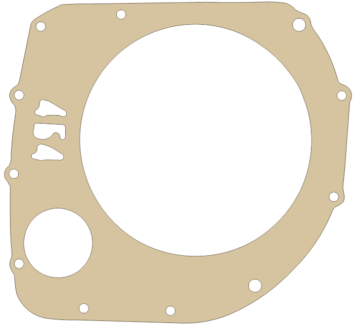 Suzuki GS750E Clutch Cover gasket outline