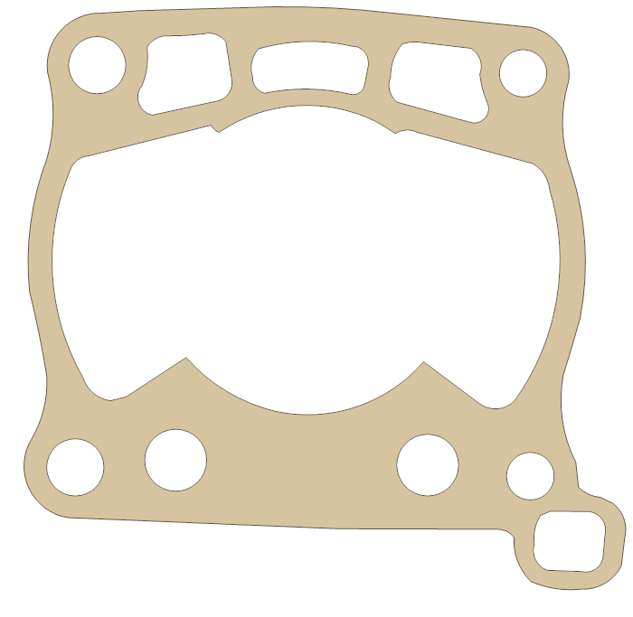 Suzuki RM125 Cylinder Base gasket outline