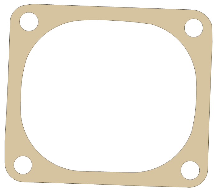 Suzuki Cylinder Cover No.2 gasket outline, OEM 11238-36E00, B material