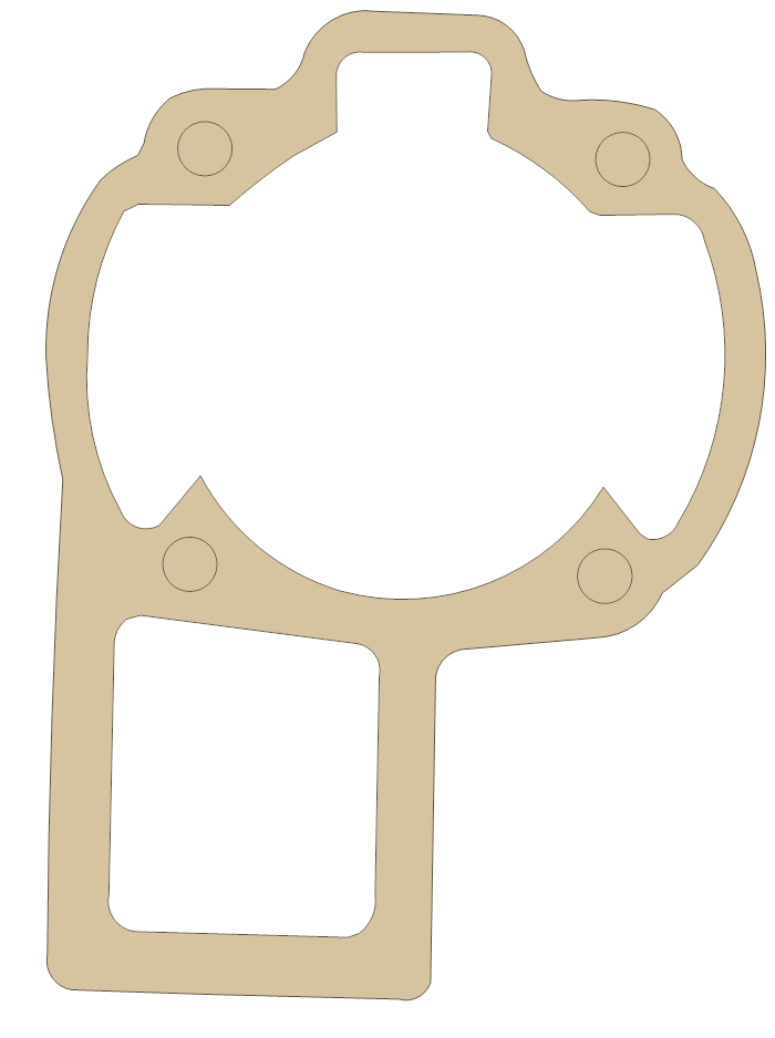 Suzuki LT80 Cylinder Base gasket outline