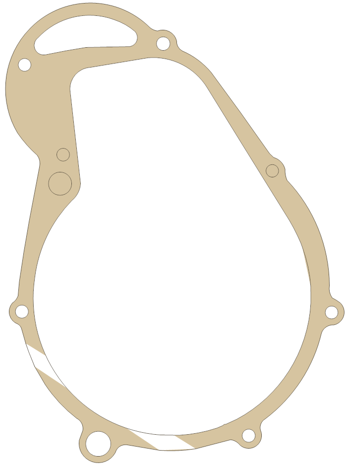 Suzuki GS550E Dyno Cover gasket outline