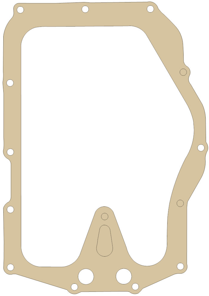 Suzuki GS750ES 11489-31301 gasket outline