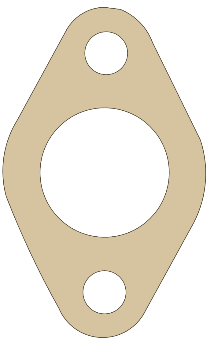Suzuki TC185 13125-11000 gasket outline