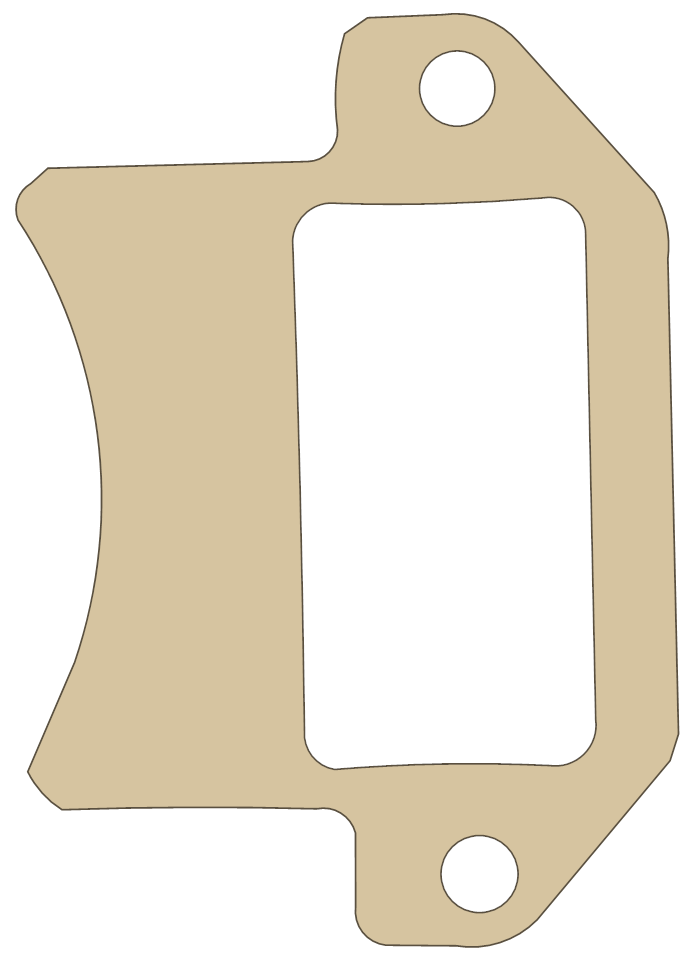 Suzuki PE400 Reed gasket outline