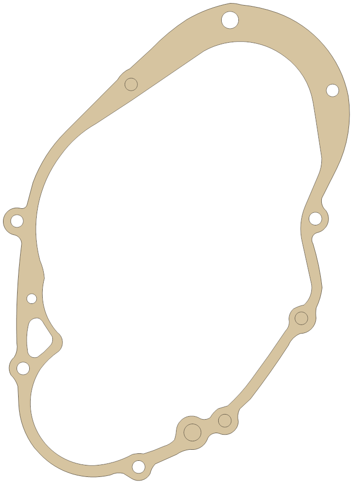 Suzuki DS80 Clutch Cover gasket outline