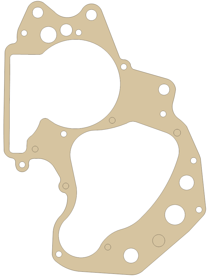 Suzuki Clutch Cover gasket outline, OEM 11481-14100, A material