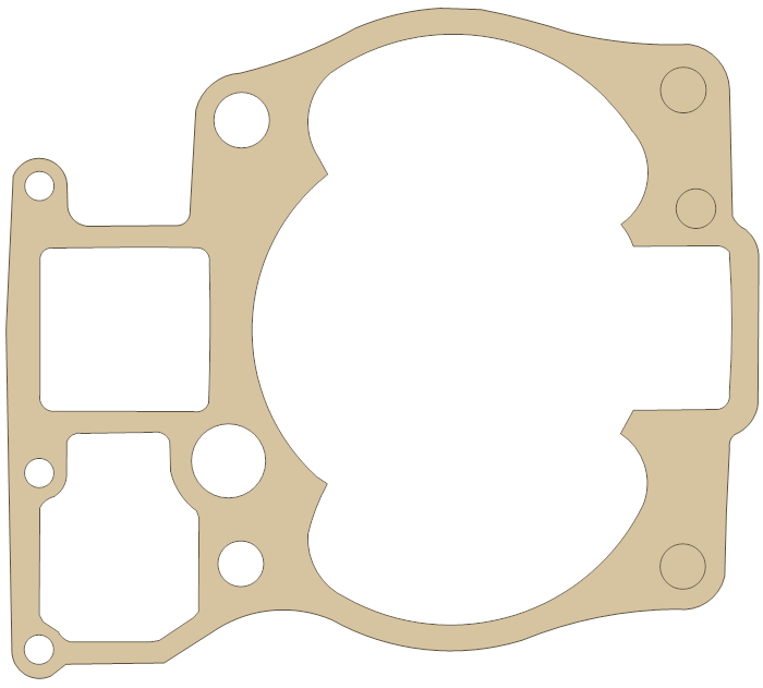 Suzuki Cylinder Base gasket outline, OEM 11241-43B10, A material