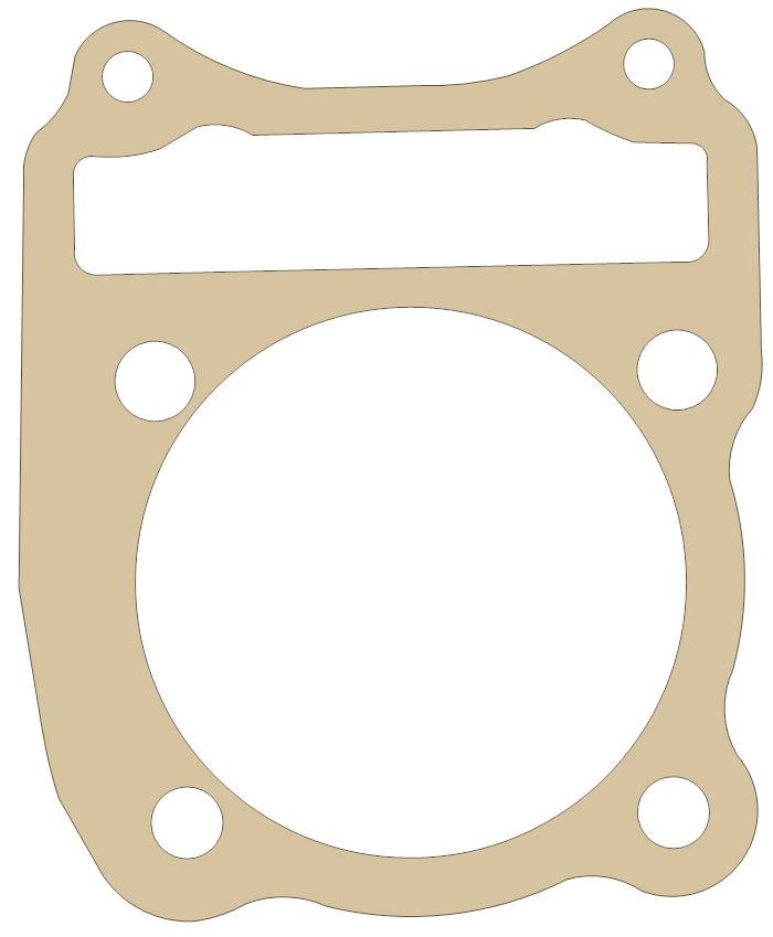 Suzuki LT250S Cylinder Base gasket outline